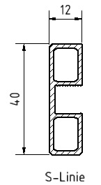 1 konfektionierter Rahmen "Profil S-Linie" in Alu eloxiert